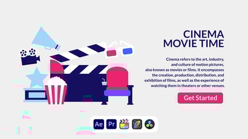 Cinema Design Concept - Movie Production Presentation Animation Template