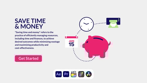 Save Time and Money Design Concept