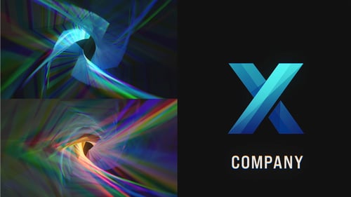 Abstract Luminous Tunnel Logo Opener