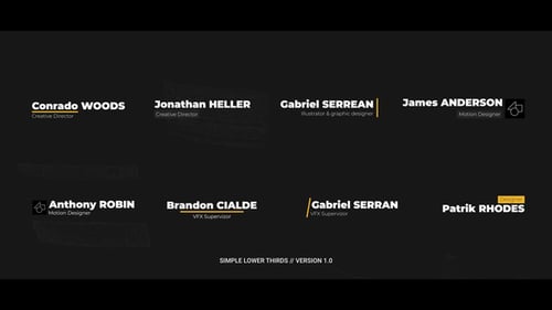 Modern Corporate Lower Thirds with Dynamic Text Animations
