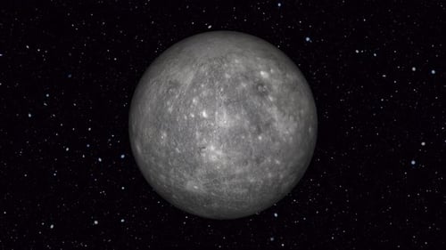 Slowly Rotated Zoom Out Mercury Planet