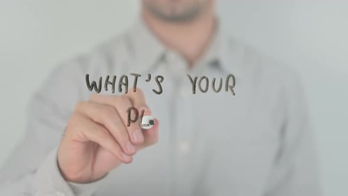 Was ist dein Plan? Mit der Hand auf dem Bildschirm schreiben