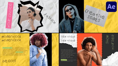 Diapositivas creativas para After Effects