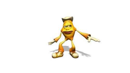 Dancing 3D Animated Character with Cowboy Hat