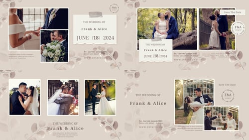 Elegant Wedding Slideshow with Romantic Photo Display