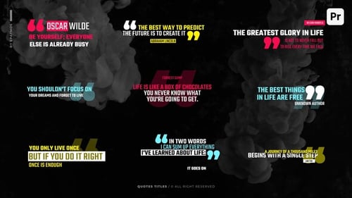 Dynamic Quote Titles with Modern Text Reveals and Smoke Effects