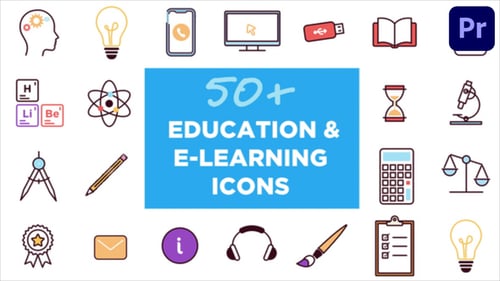 Animated Sketch Icons for Education and E-Learning Content