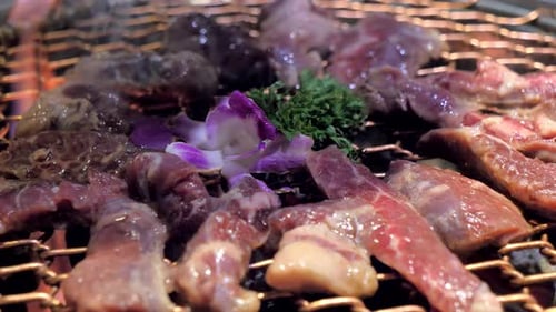Korean Style BBQ in Restaurant