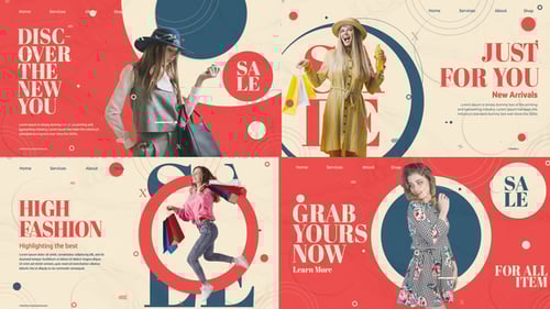 Stylish Fashion Sale Intro with Dynamic Typography and Graphic Elements