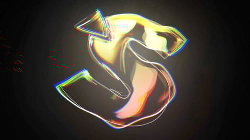 Abstract Chromatic Glitch 3D Logo Reveal