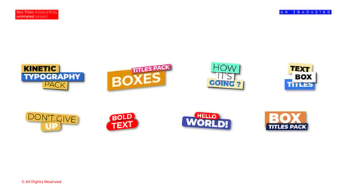 Clean Animated Box Text Title Reveals