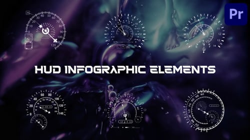 Animated Futuristic HUD Elements for Data Visualization and Tech Displays
