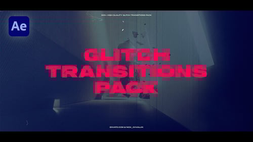 Dynamic Glitch Transitions Pack with Retro Video Effects