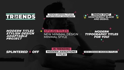 Dynamic Modern Minimalist Text Titles and Lower Thirds