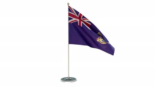 Realistic 3D Cayman Islands Flag Waving Animation