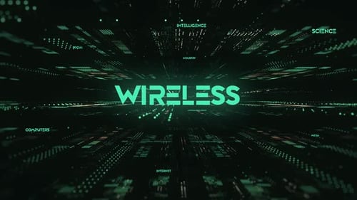 Futuristic Digital Network Wireless Text Reveal