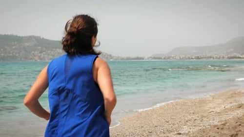 Running on the beach