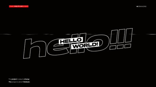 Modern Glitch Kinetic Typography Titles Pack