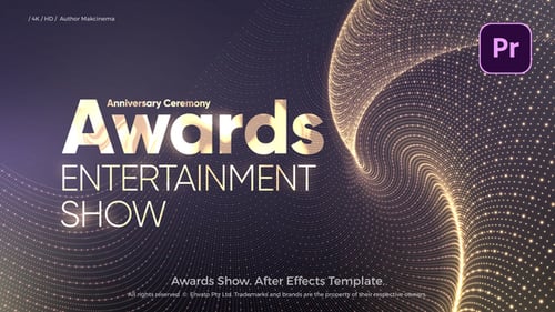 Elegant Awards Show Opener with Shimmering Gold Particle Trails