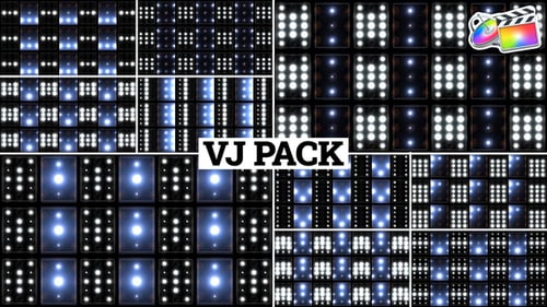 Dynamic Grid Light Array Visuals for Live Video Mixing