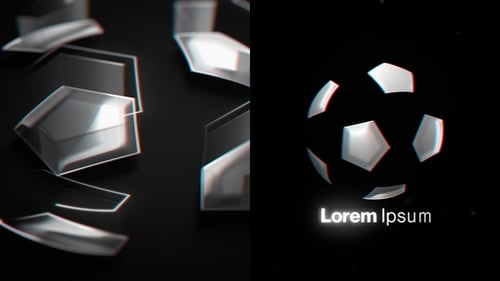 Modern Glitch Logo Reveal with Digital Particle Effects