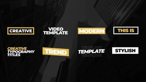 Dynamic Modern Text Title Animations and Lower Thirds