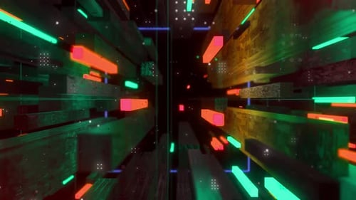 Hitech Digital Scifi Tunnel Background Red