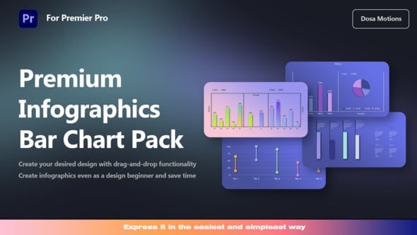 Premium bar chart pack | Infographics, Infographics ft. bar & charts ...