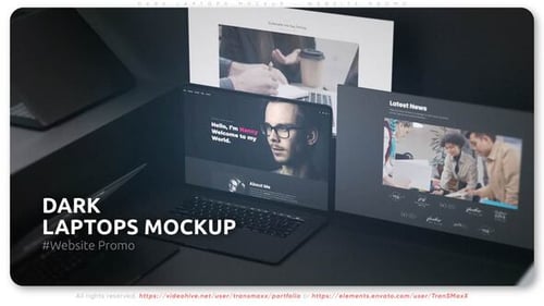 Dynamic Digital Agency Promo with Laptop Mockups