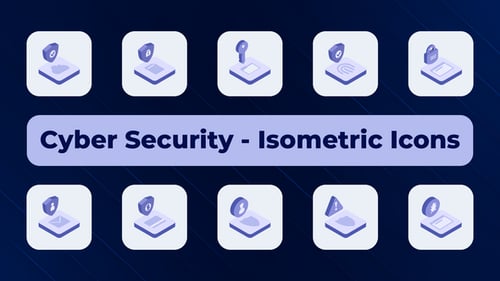 Cyber Security - Isometric Icons