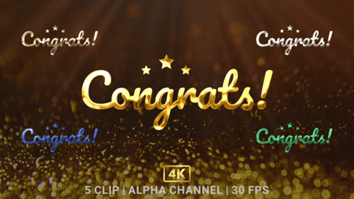 Congrats Text Animation