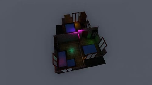 Isometric bedroom interior