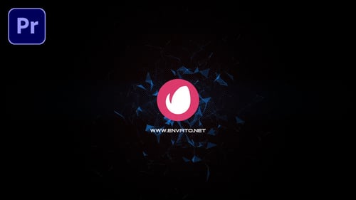 Futuristic Digital Shatter Logo Reveal Opener