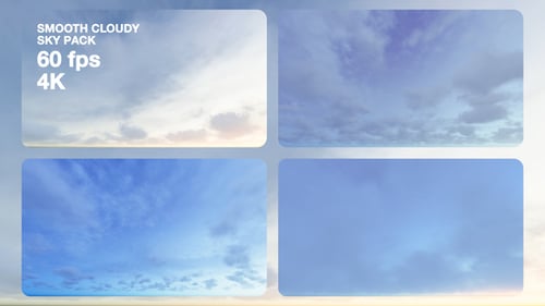 Animated Smooth Cloudy Sky Pack for Video Backgrounds