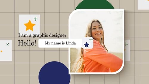 Animated Personal Portfolio Presentation in Modern Grid Style