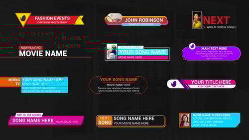 Dynamic TV Broadcast Lower Thirds and Title Cards