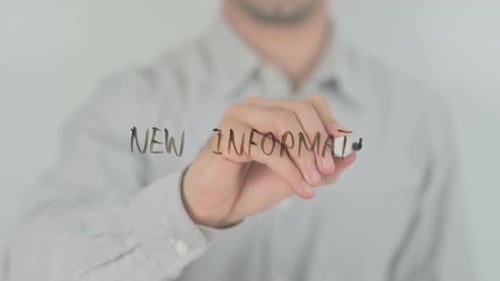 New Information Writing on Screen with Hand