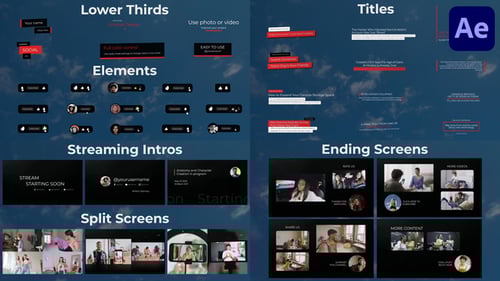Minimalist YouTube Social Media Kit with Animated Titles and Elements