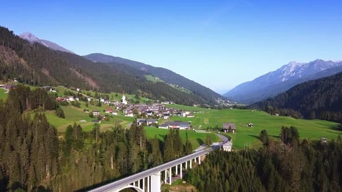 Austrian Small Town in Alps