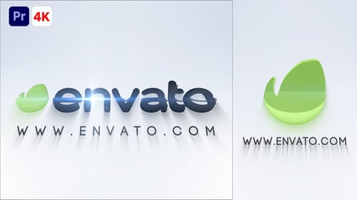 Clean 3D Logo Reveal with Light Flares