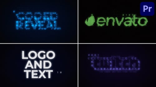 Coded Text Logo and Graphic reveal for Premiere Pro