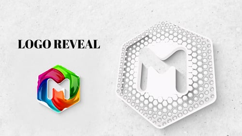 Clean Geometric Logo Reveal with Smooth Color Fill