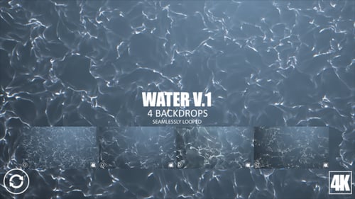 Seamless Looped Background of Abstract Water Ripples with Caustics