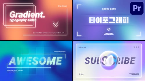 Gradients Typography | Premiere Pro MOGRT