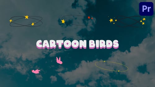 Circling Cartoon Birds for Premiere Pro