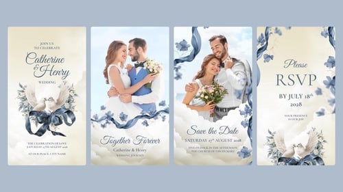 Videovorlage für Hochzeitseinladungen