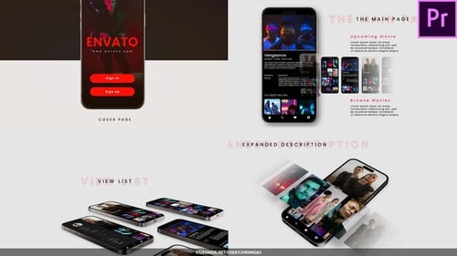 3D Mobile App Promo For Premiere Pro