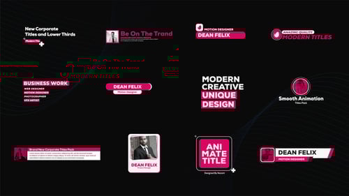 Modern Dynamic Corporate Titles and Lower Thirds Pack