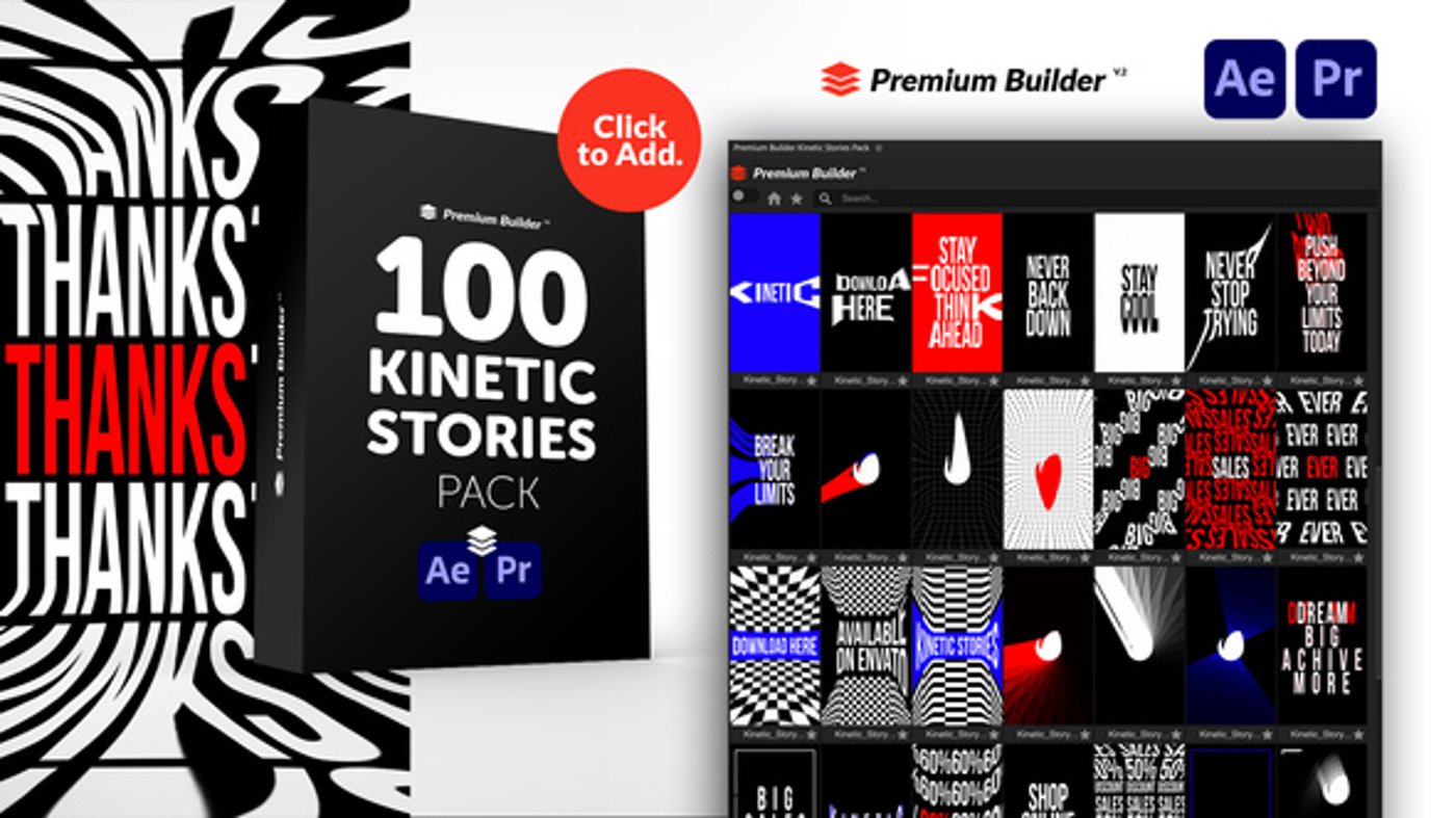 Dynamic Kinetic Typography Story Pack with Animated Grids, Titles ft ...