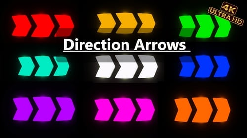 Direction Arrows : A Complete Pack of 9 Different Videos
